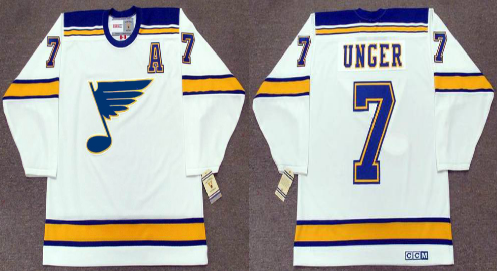 2019 Men St.Louis Blues #7 Unger white CCM NHL jerseys